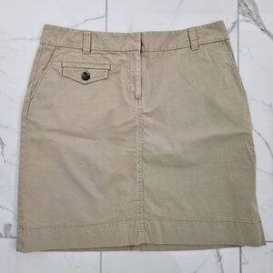 Ann Taylor Khaki Straight-Fit Skirt